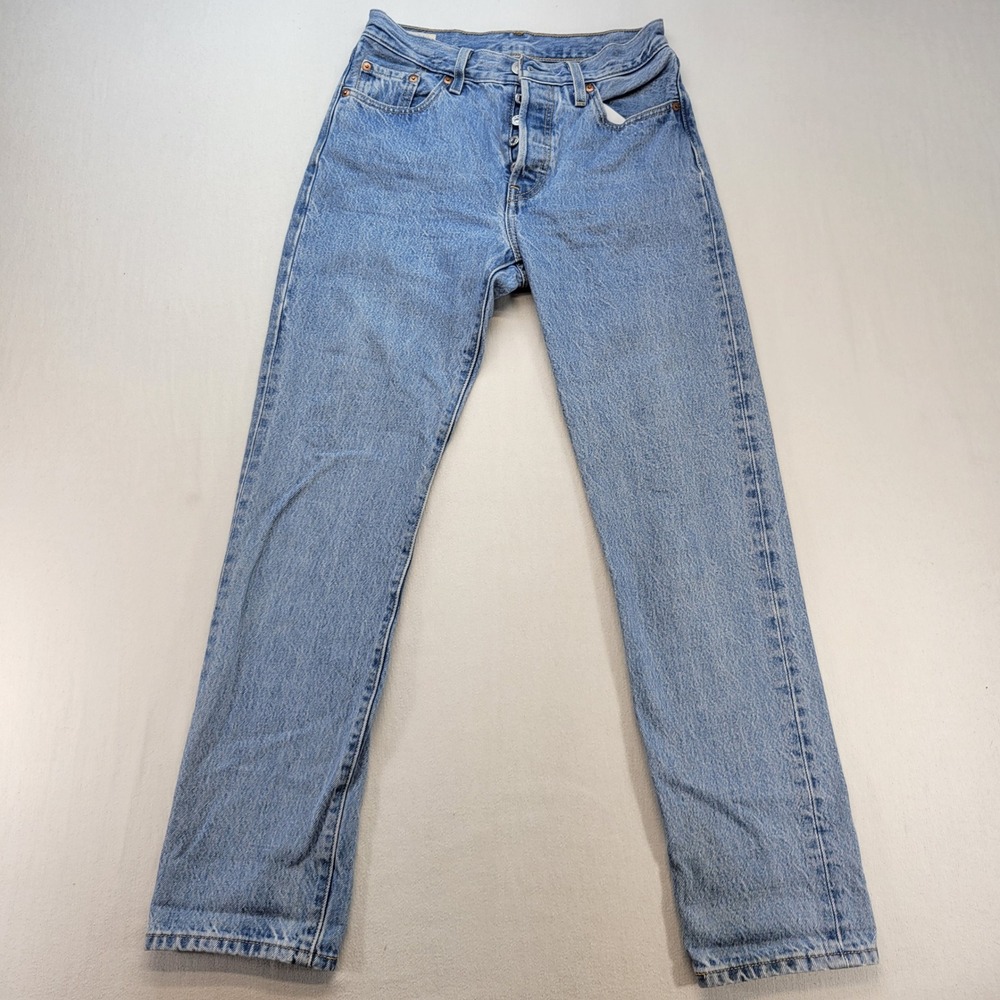 Levi's 501 Original Fit Jeans Women 25 Blue Light Wash Straight Leg Denim